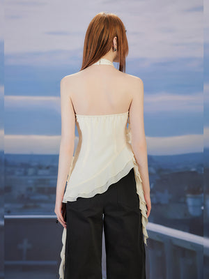 Liber Summer Women's Y2K Hot Girl Print Round Neck Sleeveless Slim Tank Top