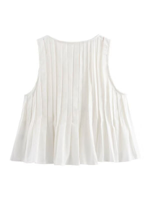 Liber Summer Women's Beach Strap Round Neck Sleeveless Two-Piece Suit
