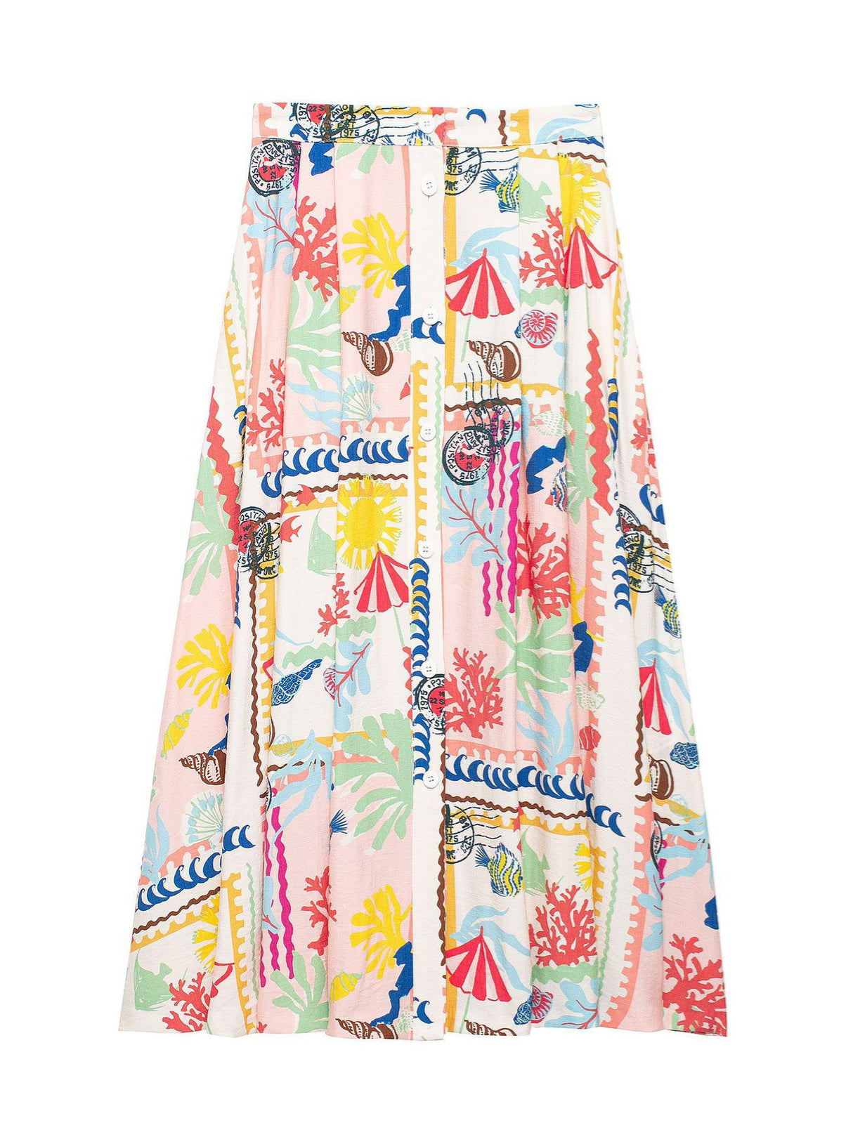 Liber Summer Women's Beach Print V-Neck Sleeveless Two-Piece Suit