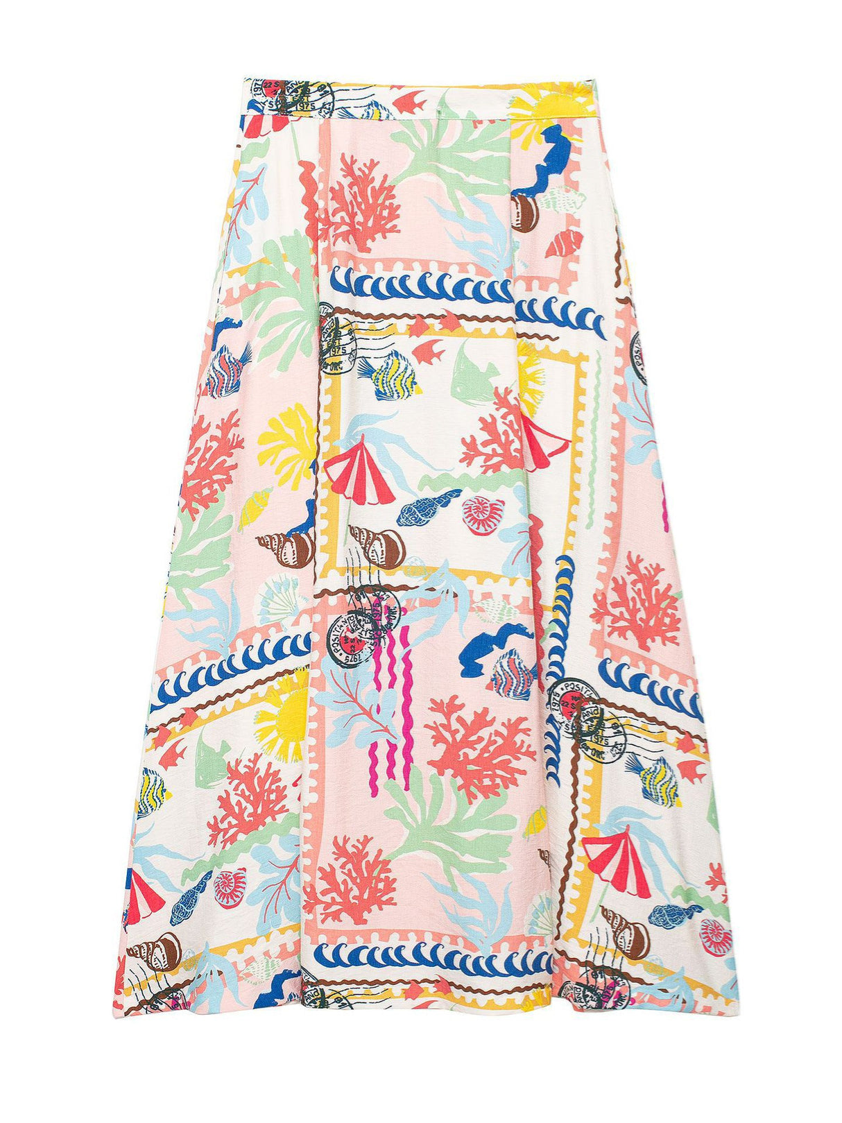 Liber Summer Women's Beach Print V-Neck Sleeveless Two-Piece Suit