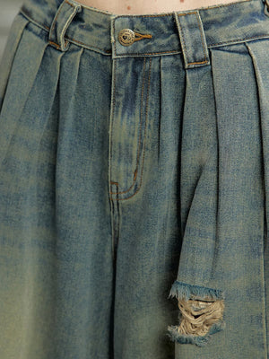 Liber Fall Women's Distressed Washed Jeans