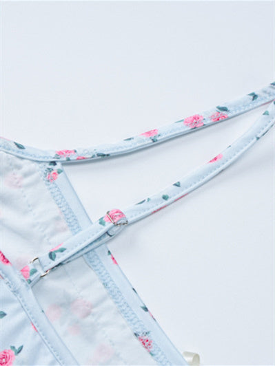 Liber Summer Women's Print Slim Fit Two-Piece Set