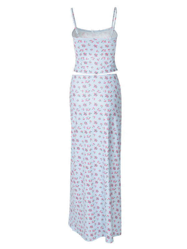 Liber Summer Women's Print Slim Fit Two-Piece Set