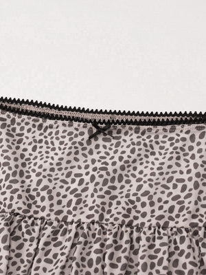 Liber Summer Women's Suit Leopard Print Two-piece Suit