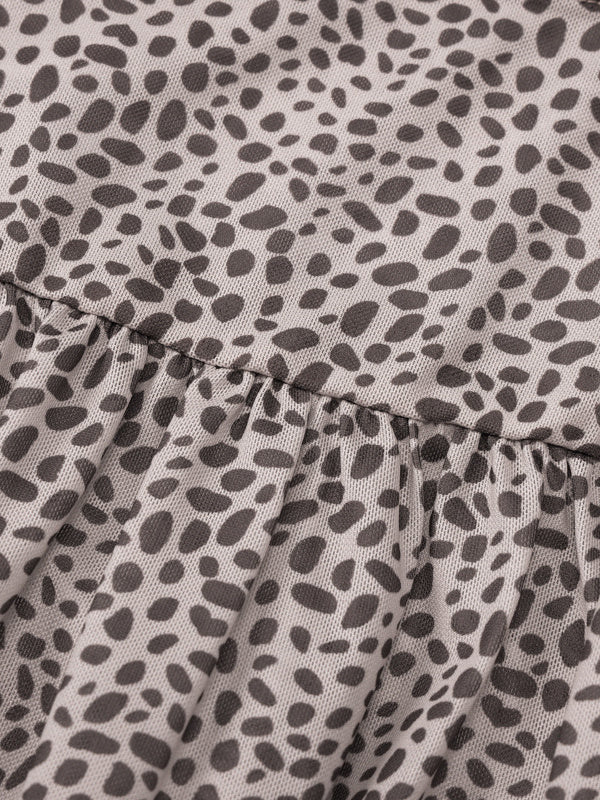 Liber Summer Women's Suit Leopard Print Two-piece Suit