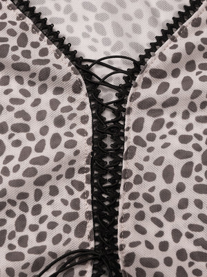 Liber Summer Women's Suit Leopard Print Two-piece Suit