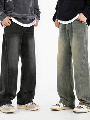 Liber AW Men's Distressed Washed Jeans