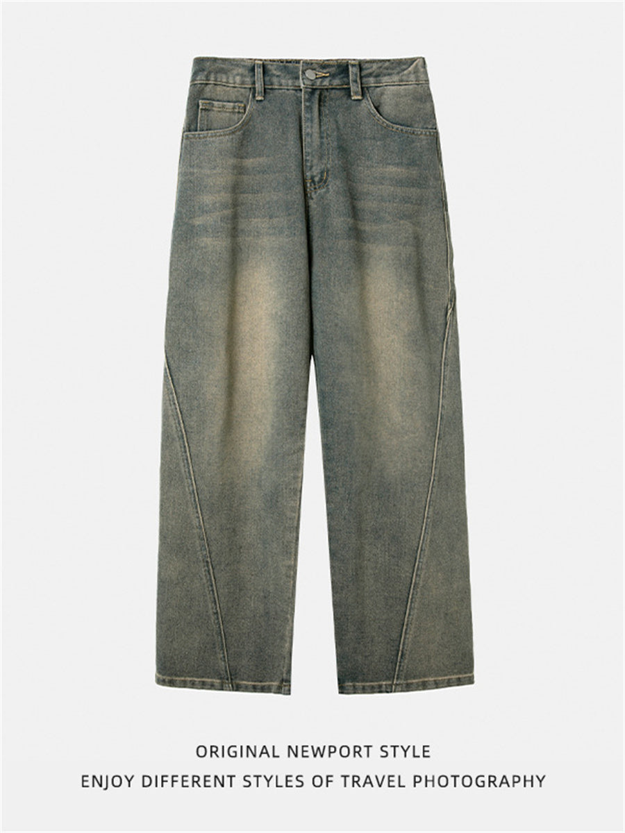 Liber AW Men's Distressed Washed Jeans