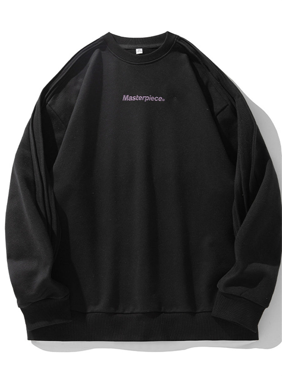 Liber AW Men's Pleated Printed Sweatshirt