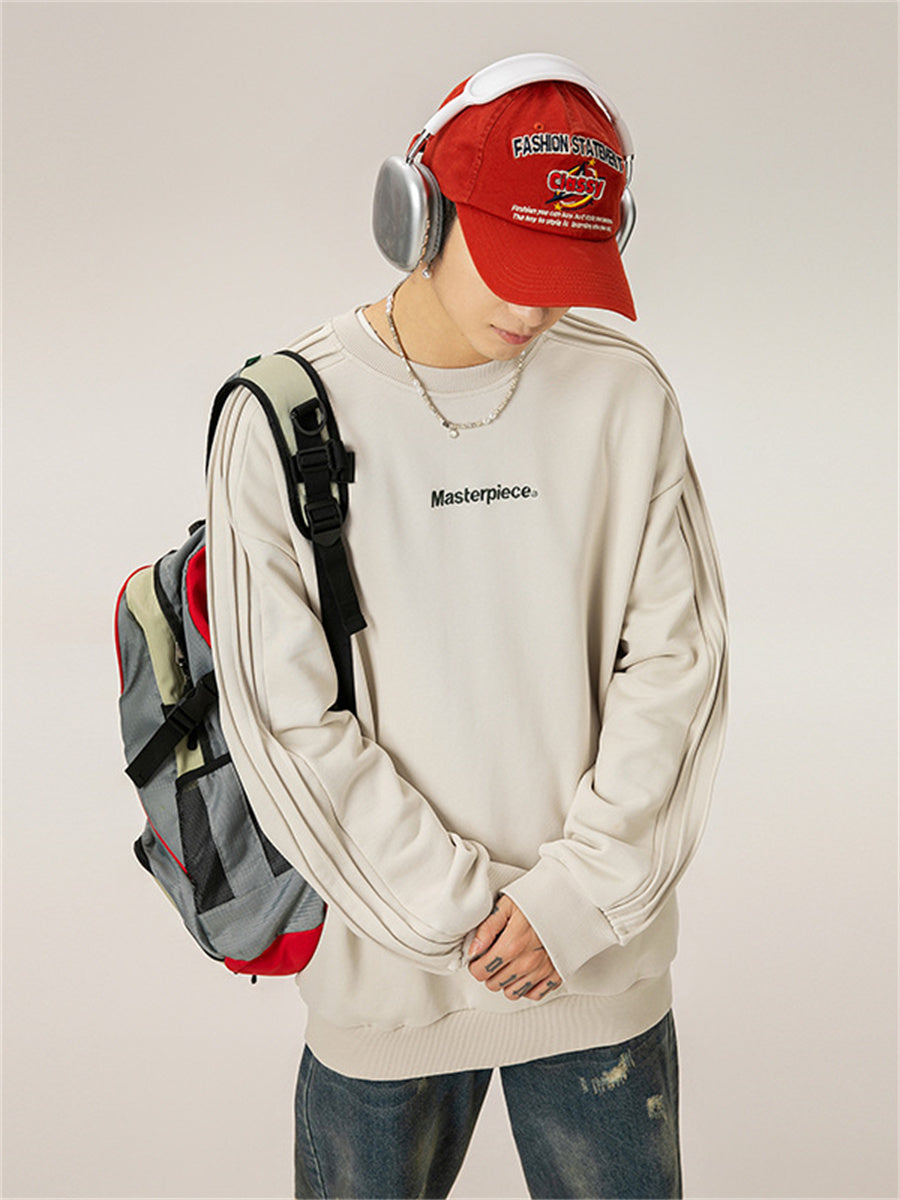 Liber AW Men's Pleated Printed Sweatshirt