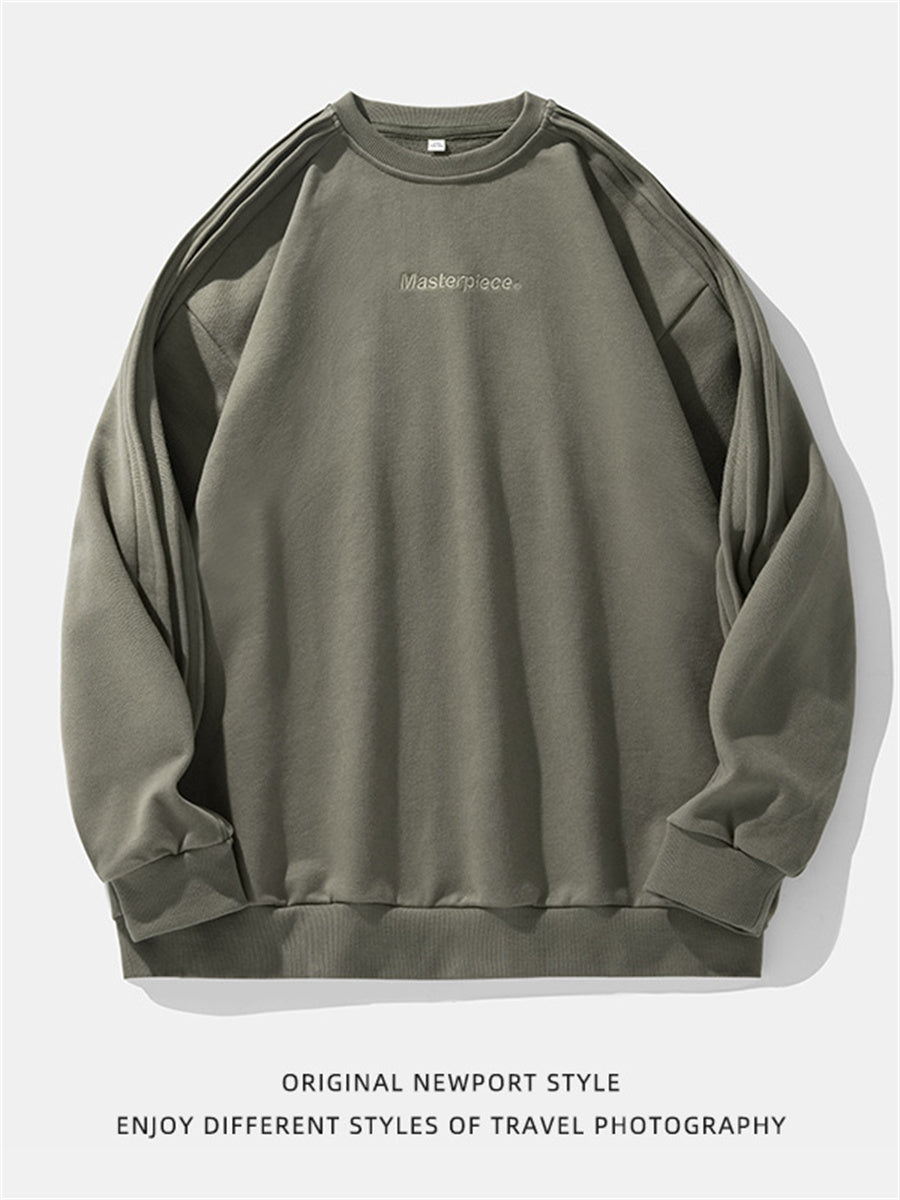 Liber AW Men's Pleated Printed Sweatshirt