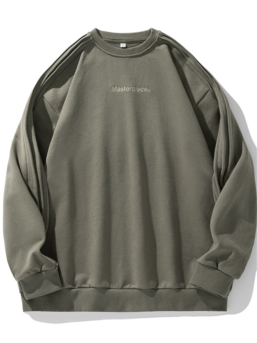 Liber AW Men's Pleated Printed Sweatshirt