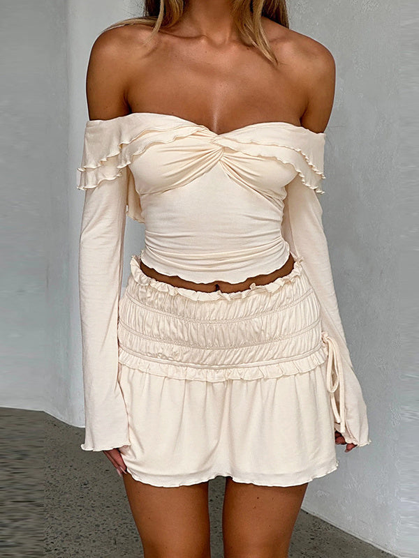 Liber Summer Women's Pleated Two-Piece Set