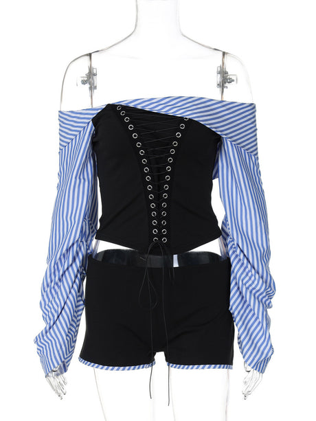 Liber Summer Women's Drawstring Two-Piece Set