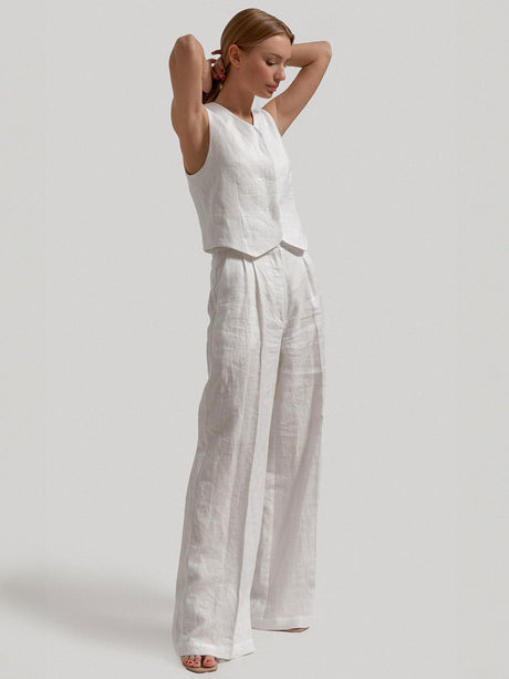 Liber Summer Women's Solid Color Two-Piece Set