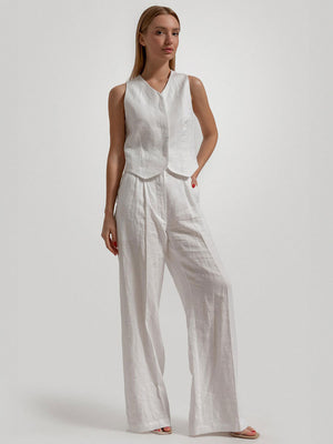 Liber Summer Women's Solid Color Two-Piece Set