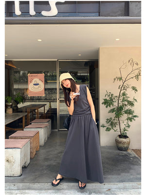Liber Summer Women's Solid Color Two-Piece Set