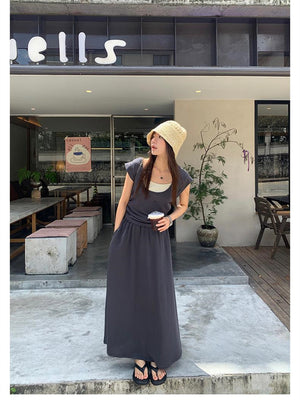 Liber Summer Women's Solid Color Two-Piece Set