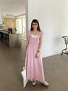 Liber Summer Women's Solid Color Two-Piece Set