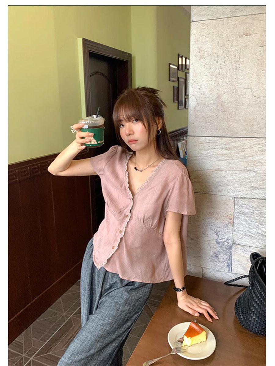 Liber Summer Women's Ruffled Shirt