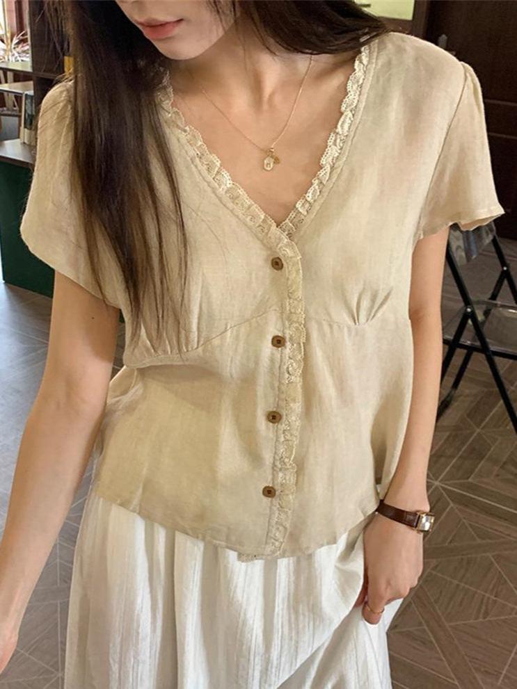 Liber Summer Women's Ruffled Shirt