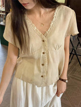 Liber Summer Women's Ruffled Shirt