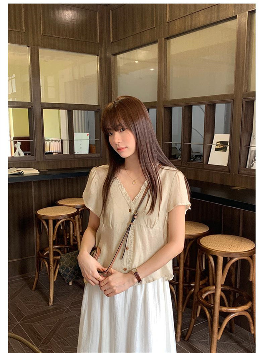 Liber Summer Women's Ruffled Shirt