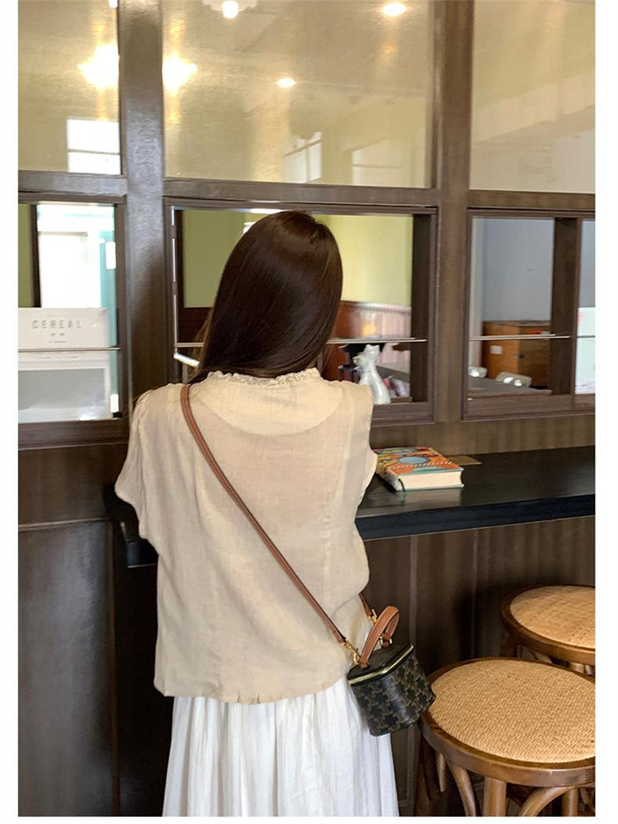 Liber Summer Women's Ruffled Shirt