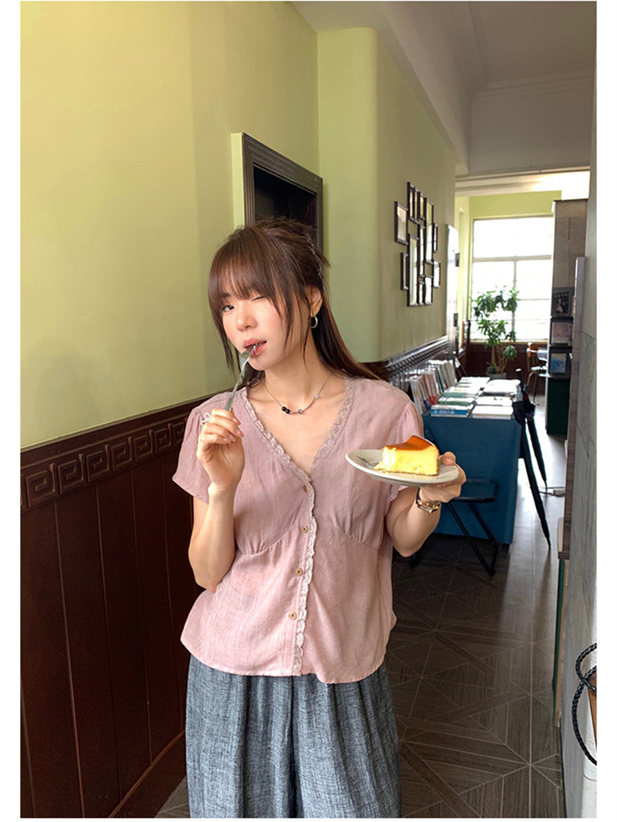Liber Summer Women's Ruffled Shirt