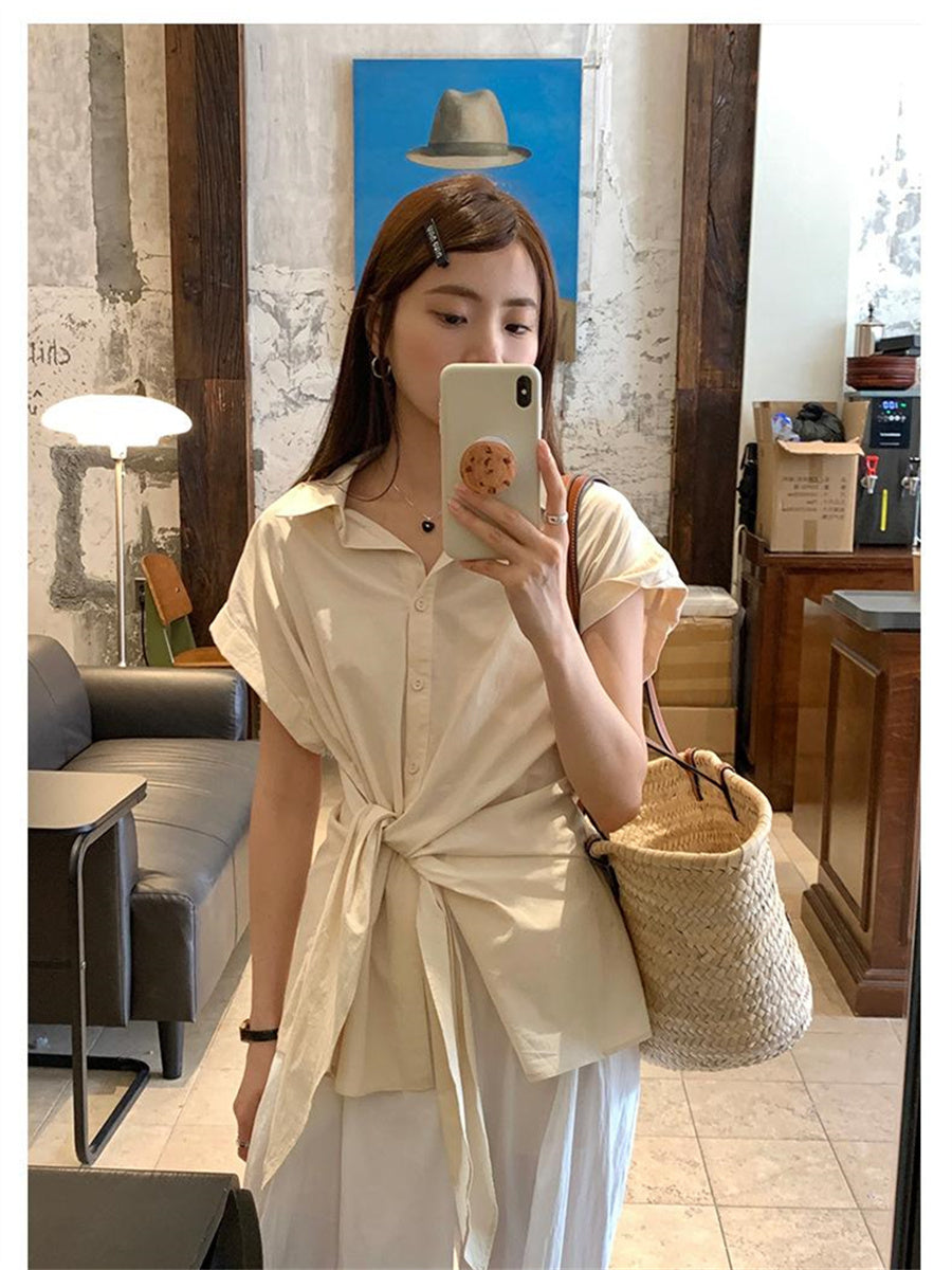 Liber Summer Women's Lace-up Shirt