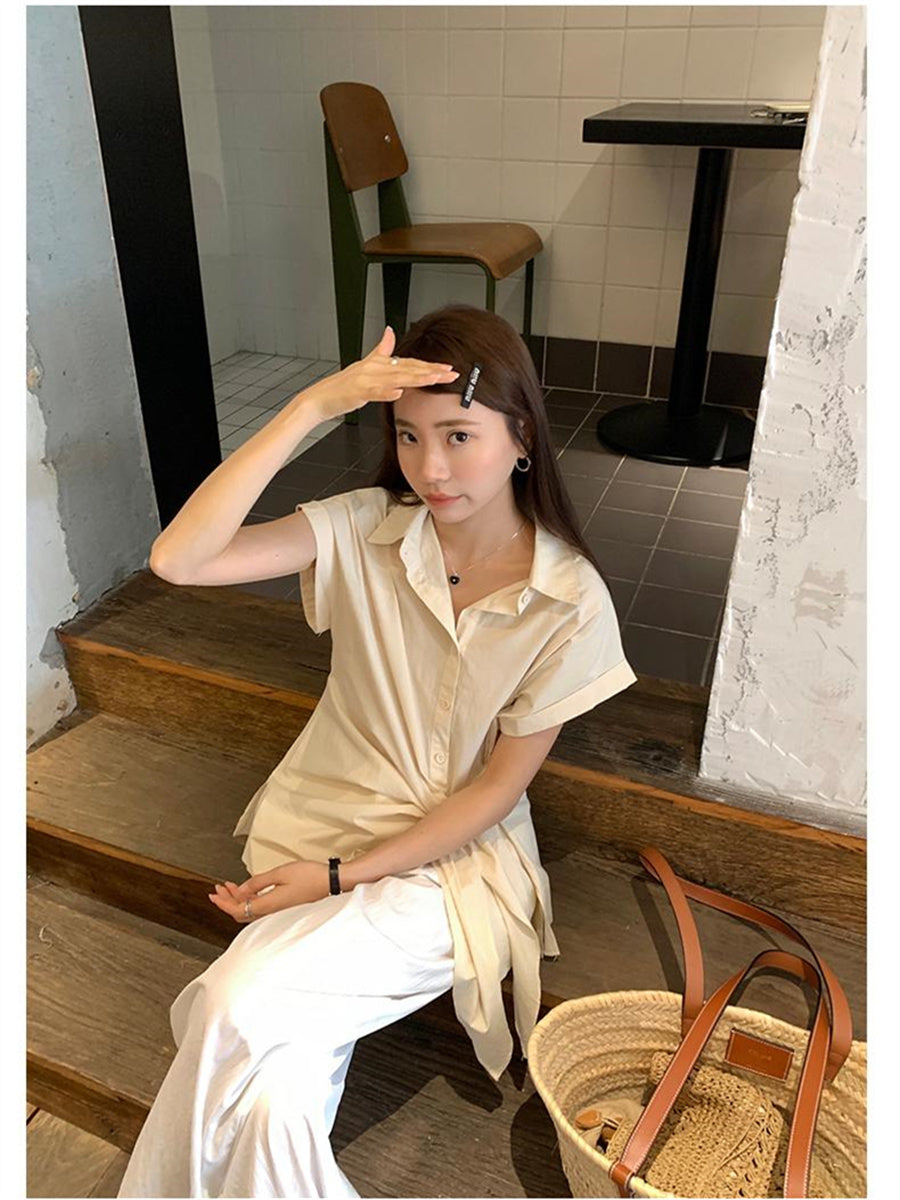 Liber Summer Women's Lace-up Shirt