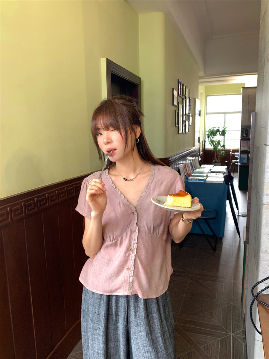 Liber Summer Women's Ruffled Shirt