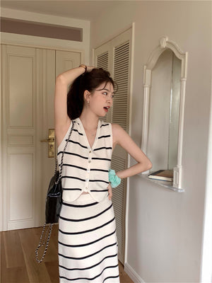 Liber Fall Women's Striped 2-piece Set