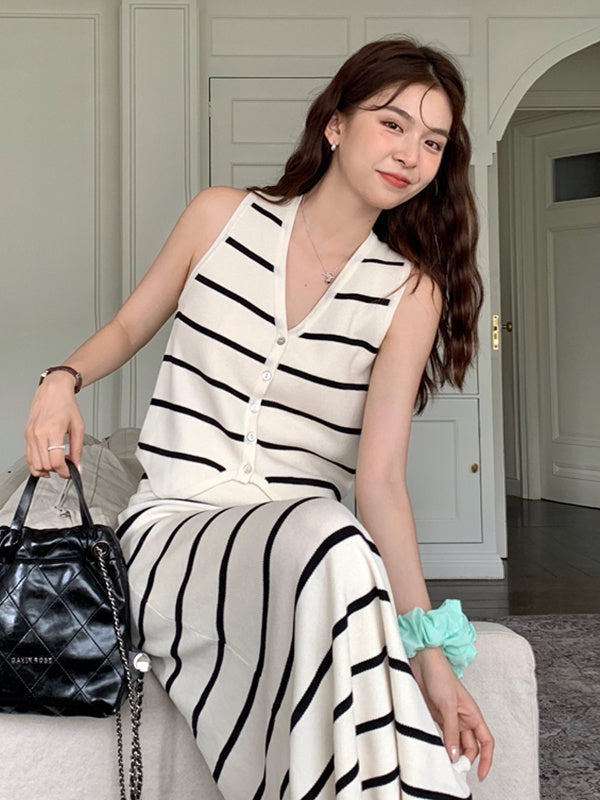 Liber Fall Women's Striped 2-piece Set