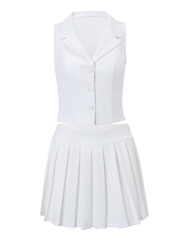Liber Fall Women's Pleated Two-Piece Suit
