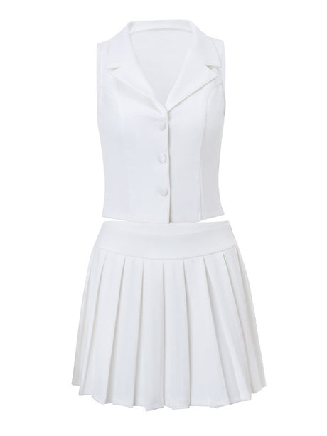 Liber Fall Women's Pleated Two-Piece Suit
