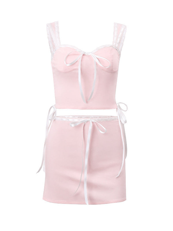 Liber autumn women's patchwork two-piece suit