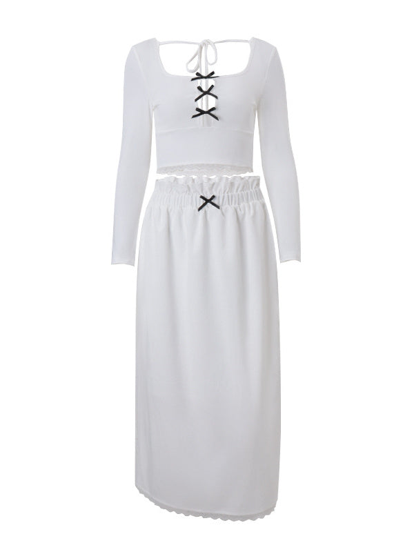 Liber Fall Women's Hollow Two-Piece Set