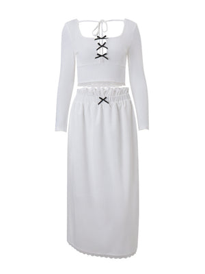 Liber Fall Women's Hollow Two-Piece Set