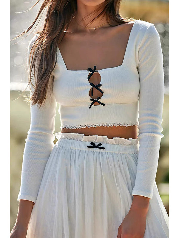 Liber Fall Women's Hollow Two-Piece Set