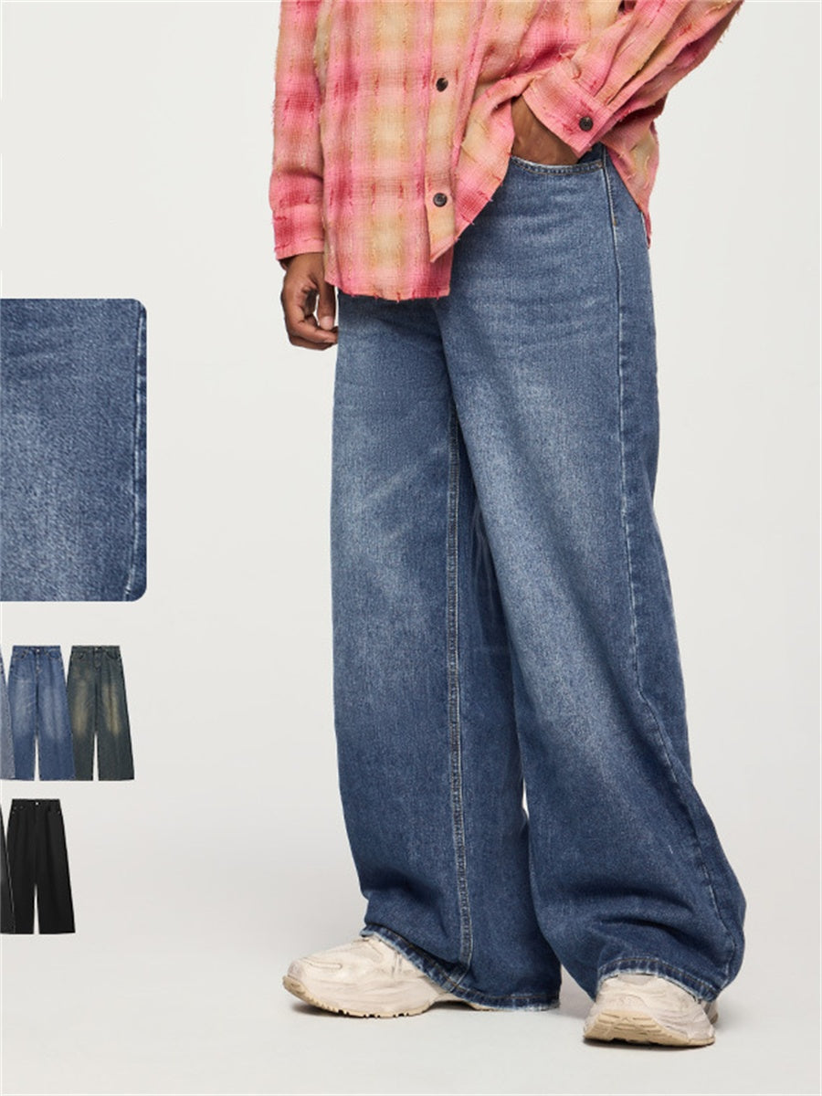 Liber AW Men's Denim Distressed Washed Jeans