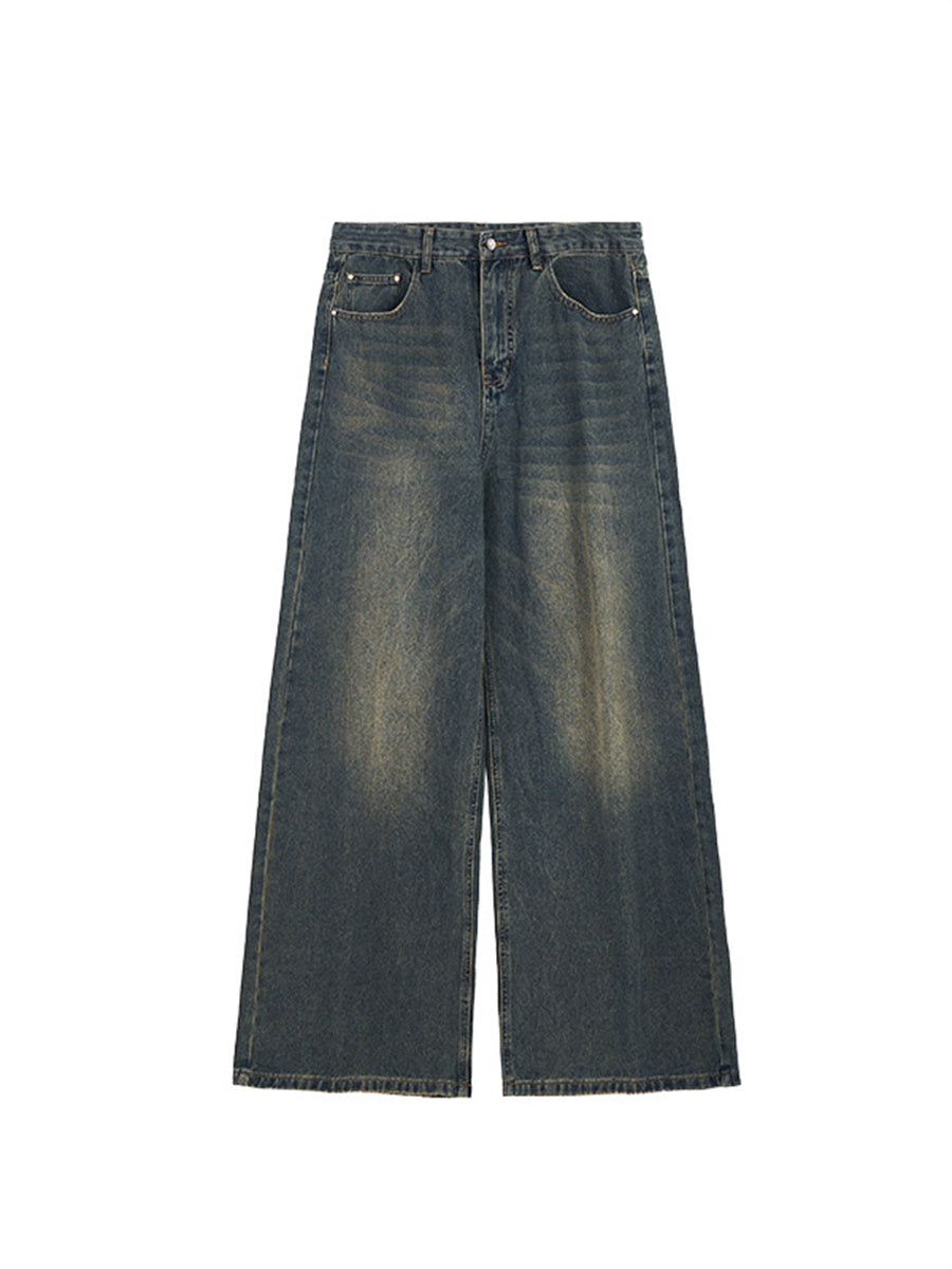 Liber AW Men's Denim Distressed Washed Jeans