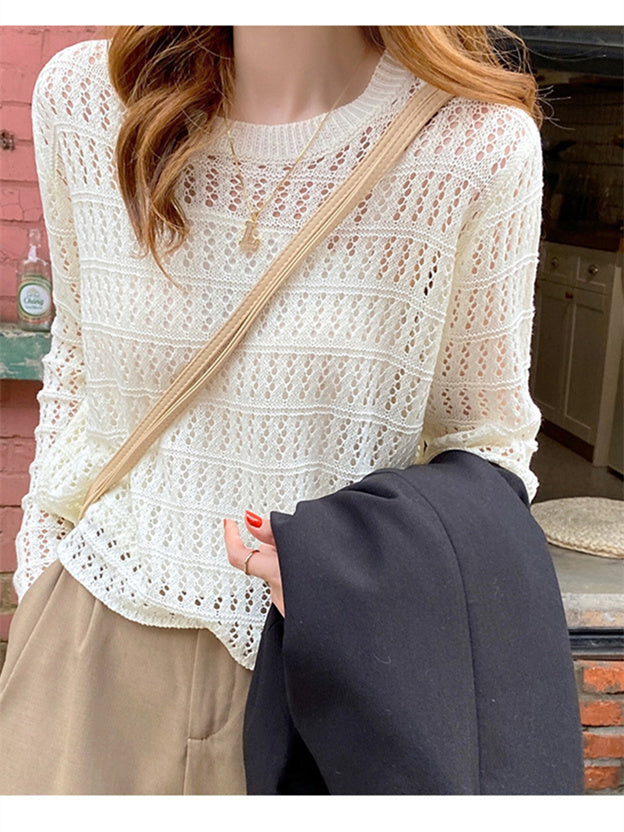 Liber Fall Women's Hollow Knit T-shirt