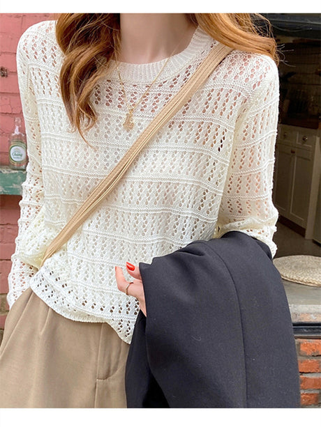 Liber Fall Women's Hollow Knit T-shirt