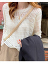 Liber Fall Women's Hollow Knit T-shirt