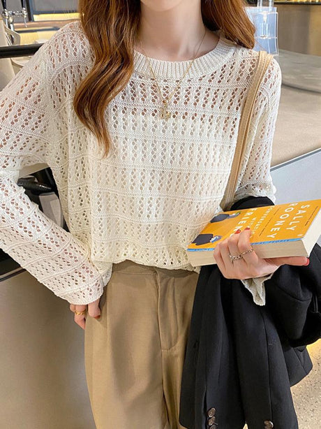 Liber Fall Women's Hollow Knit T-shirt