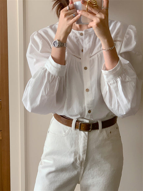 Liber Fall Women's Puff Sleeve Shirt
