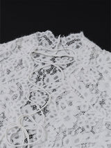 Liber Spring and Autumn Women's Lace Maxi Dress