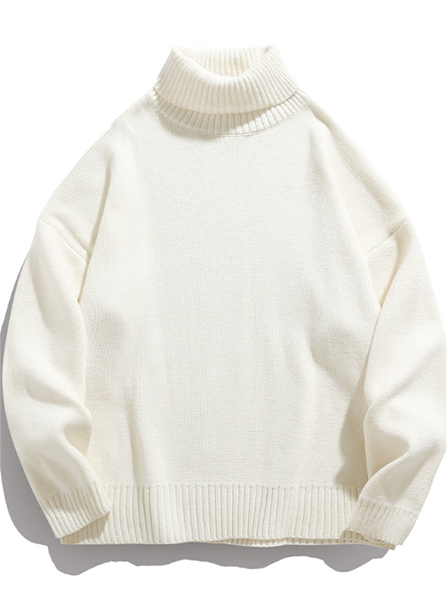 Liber AW Men's 6 Solid Color Turtleneck Sweaters