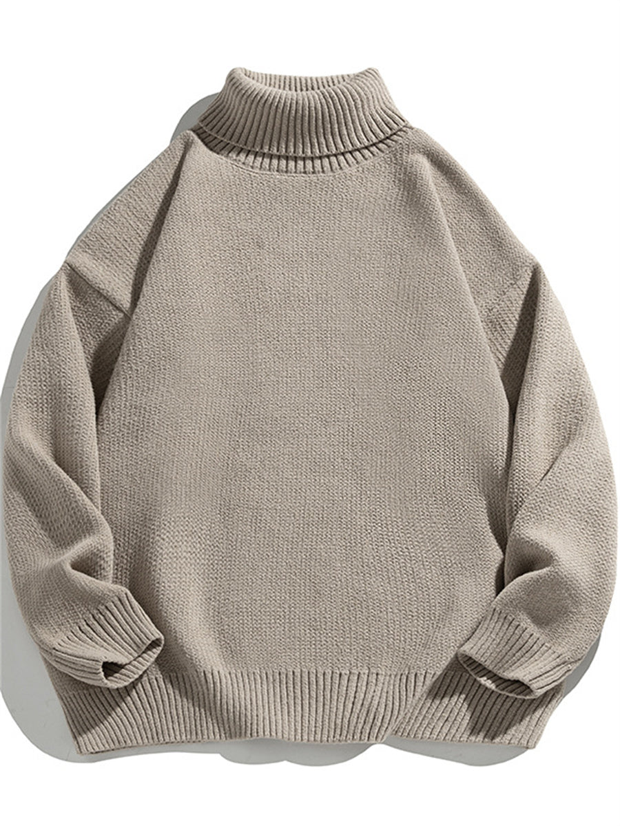 Liber AW Men's 6 Solid Color Turtleneck Sweaters